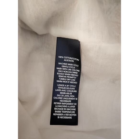 Chaps by Ralph Lauren Paisley Skirt Tiered Lined 100% Cotton Black Red Midi 12P - Picture 7 of 7